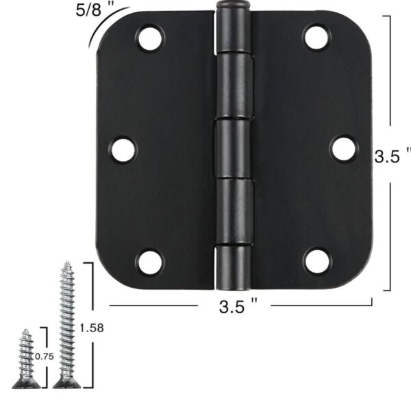 3 1/2”x3 1/2” hinges 5/8” radius