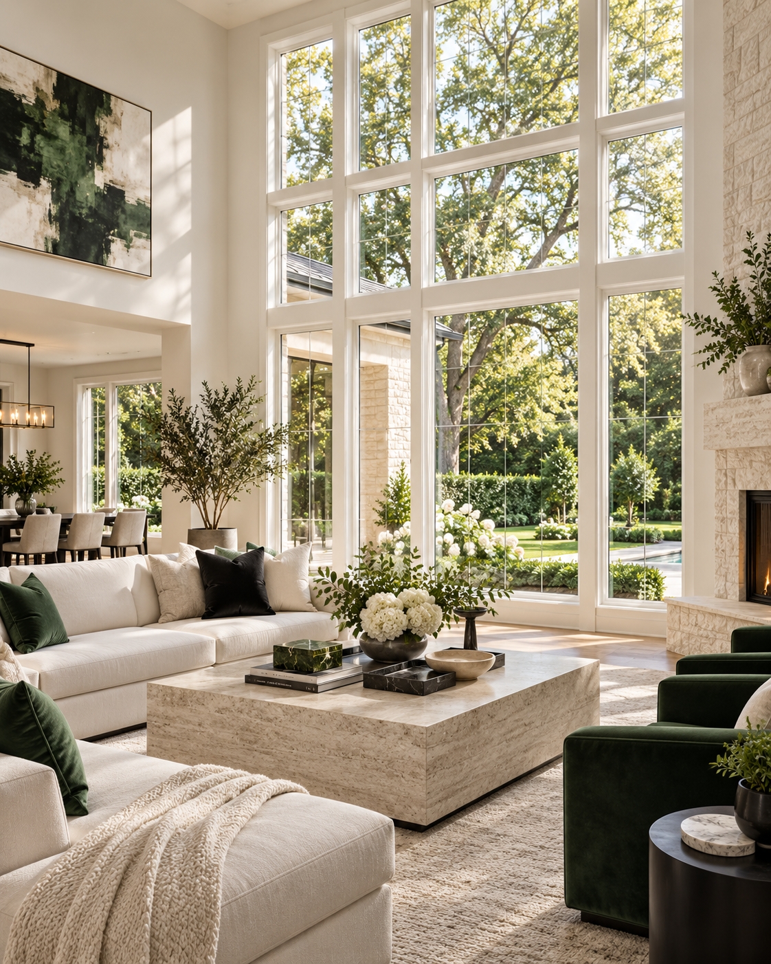 White awning window opened for ventilation in a Houston Texas home